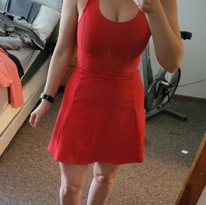 Fit and flare red dress
